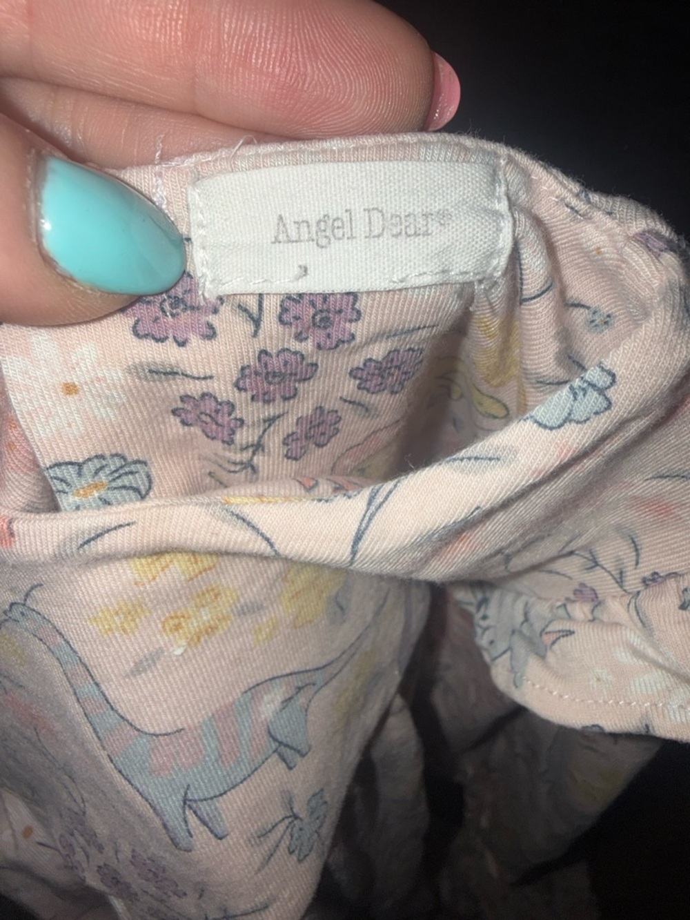 Angel Dear Bamboo Dino Pink Romper 18/24 Month - Picture 2 of 3